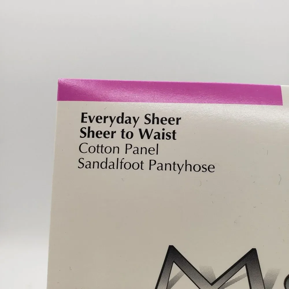 Moments Navy Blue 4333 Pantyhose Hosiery Sheer Sandalfoot‎ Size Med/Tall
